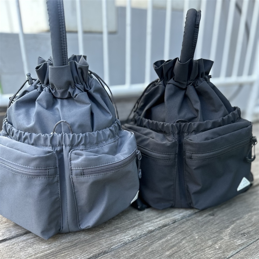 【Found Pocket】シーンに合わせて使い分けが可能な巾着型２WAYバッグ！！