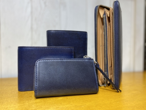 【藍染レザー】きれいな青い財布